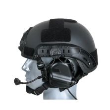 Навушники тактичні Earmor M32H, активні, з кріпленням на шолом і знімним мікрофоном, NRR 22, колір Чорний