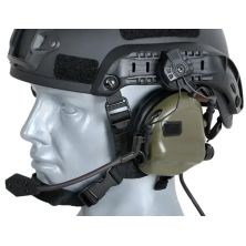 Наушники тактические Earmor M32H, активные, с креплением на шлем и съёмным микрофоном, NRR 22, цвет Олива