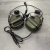 Навушники тактичні Earmor M32H, активні, з кріпленням на шолом і знімним мікрофоном, NRR 22, колір Олива - Зображення 1
