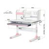 Парта Mealux Edmonton Multicolor Pink з полицею (BD-610 W/МС + PN с полкой) - Зображення 2