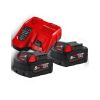 Набор аккумулятор + зарядное устройство Milwaukee M18 NRG-502С; M18 B5x2, M12-18FC (4933471980) - Изображение 1