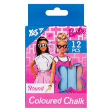 Мел Yes цветной Barbie 12 шт круглый 12 шт (400517)