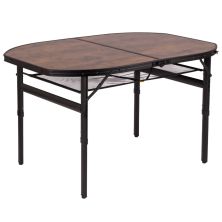 Туристичний стіл Bo-Camp Melrose Oval 120x80 cm Black/Wood look (1404220)