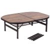 Туристичний стіл Bo-Camp Melrose Oval 120x80 cm Black/Wood look (1404220) - Зображення 1