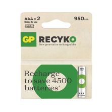 Аккумулятор Gp AAA 950mAh ReCyko HR03 1.2V (2 battery pack) (100AAAHCER21-2TLB2 / 4891199212628)