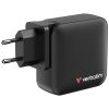 Зарядний пристрій Verbatim MiniGaN 165 W 4 ports (3xUSB-C/1xUSB-A) (32216) - Зображення 1