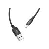 Дата кабель USB 2.0 AM to Lightning 1.0m 2A nylon X14 black HOCO (6957531062820) - Зображення 3
