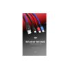 Дата кабель USB 2.0 AM to Lightning + Micro 5P + USB-C 1.2m black red blue XO (XO-NB143-3in1) - Зображення 3