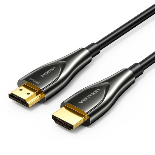 Кабель мультимедійний HDMI M to HDMI M 10.0m 4K60Hz fiber optic zinc alloy black Vention (ALSBL)