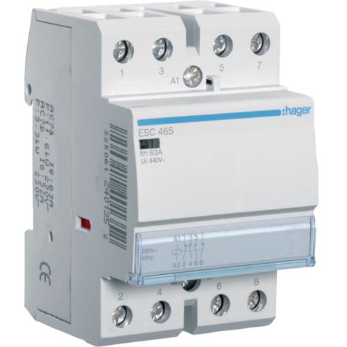 Автоматический выключатель Hager 63 A 230V 2NO+2NC 3P (B) (ESC465)