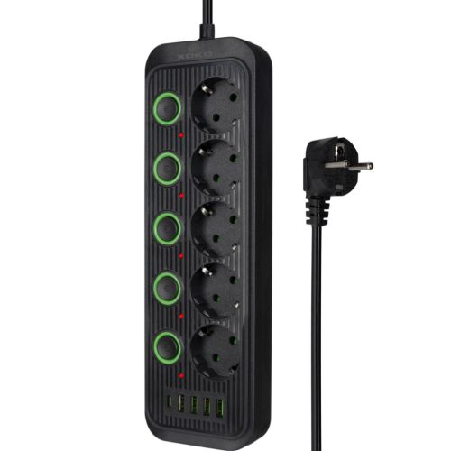Мережевий фільтр живлення XoKo XK-SP-5-2-1-BK