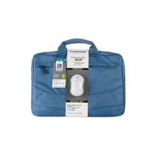 Сумка для ноутбука Tucano 15.6 SLIM BAG IDEALE + Wireless mouse, Blue (BU-BIDEA-WM-Z)