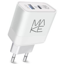 Зарядное устройство MAKE 45W PD+QC White (MCW-325PWH)