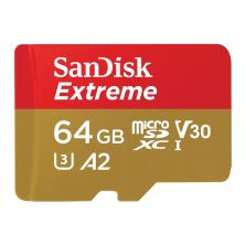 Карта памяти SanDisk 64GB microSD class 10 UHS-I U3 V30 Extreme (SDSQXAH-064G-GN6MN)