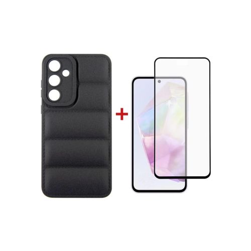 Чехол для мобильного телефона Dengos Kit for Samsung Galaxy A35 5G case + glass (Black) (DG-KM-56)