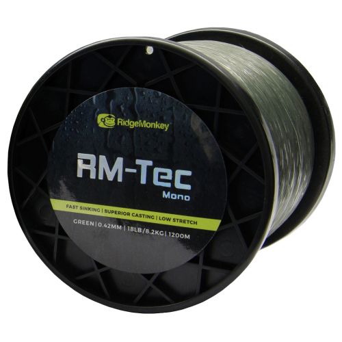 Леска RidgeMonkey RM-Tec Mono 1200m 0.35mm 12lb/5.4kg Green (9168.02.06)