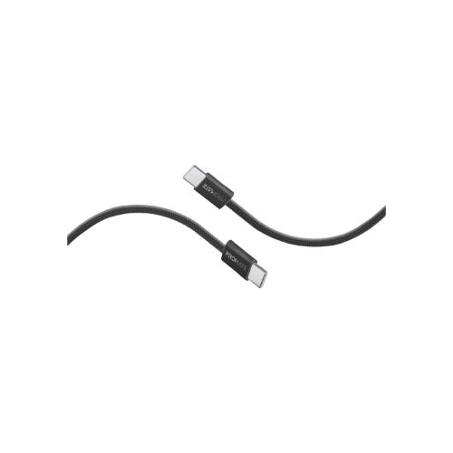 Дата кабель USB-C to USB-C 2.0m 60W PD EcoLine-CC200 black Promate (ecoline-cc200.black)