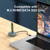 Док-станция для накопителей Maiwo M.2 NVMe/SATA SSD to USB3.2 Gen2 USB-C 10Gbps (K1698P2) - Изображение 2