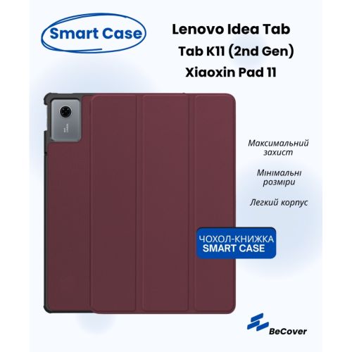 Чехол для планшета BeCover Smart Case Lenovo Idea Tab/K11 (2nd Gen) TB336/Xiaoxin Pad (2025) 11 Red Wine (714099)