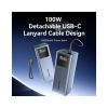 Батарея універсальна Vention 20000 mAh 100W Gray TFT Display Type (FKCH0) - Зображення 2