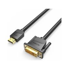 Кабель мультимедийный HDMI M to DVI M 1.5m 24+1pin 4K60Hz black Vention (ABFBG)