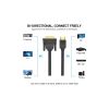 Кабель мультимедійний HDMI M to DVI M 1.5m 24+1pin 4K60Hz black Vention (ABFBG) - Зображення 1