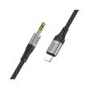 Кабель мультимедійний Lightning to 3.5mm M 1.0m nylon UPA26 black HOCO (6942007608817) - Зображення 1