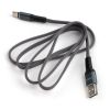 Дата кабель USB 2.0 AM to Type-C 1m flat nylon gray Vinga (VCPDCTCFNB1GR) - Зображення 2