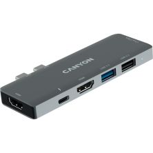 Порт-репликатор Canyon 1*Type C PD100W+2*HDMI+1*USB3.0+1*USB2.0+1*SD+1*TF (CNS-TDS05B)