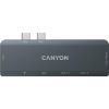Порт-репликатор Canyon 1*Type C PD100W+2*HDMI+1*USB3.0+1*USB2.0+1*SD+1*TF (CNS-TDS05B) - Изображение 1