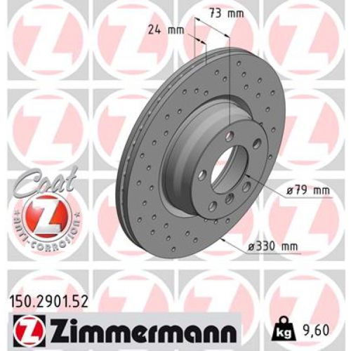 Тормозной диск ZIMMERMANN 150.2901.52