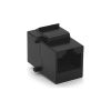 Модуль Keystone прохідний в рамку 1+1 RJ45 кат.5E UTP, Black Voltronic (30343) - Зображення 1