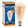 Лампочка Delux ST64 5Вт E27 2200К amber spiral_filament (90018153) - Изображение 1