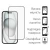 Стекло защитное Dengos Full Glue iPhone 15 Pro (black) (TGFG-319) - Изображение 1