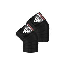 Бинт для спорту RDX на коліна K1 GYM Knee Wraps Full Black (WAH-K1FB)