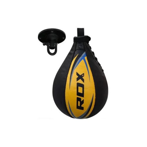 Груша боксерська RDX 2Y Boxing Speed Ball Leather Multi Yellow/Blue (2SBL-S2YU)