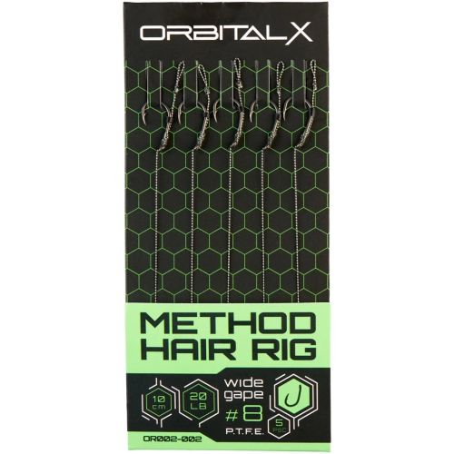 Повідець OrbitalX Method Hair Rig Wide Gape 6 20lb 10cm (5шт/уп) camo (694.00.02)