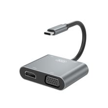 Порт-репликатор XO 4-in-1 Dock USB-C (HDMI/VGA/USB3.0/USB-C PD) (XO-HUB001SL)