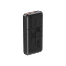 Батарея універсальна XO 20000mAh, PD/20W, QC3.0/22.5W, Input(Type-C,MicroUSB), Output(2*USB,Type-C), Black (PR188_Black)