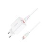 Зарядний пристрій BOROFONE BA21A Long Journey USB QC3.0 + cable USB to USB-C 18W White (6931474702487) - Зображення 1
