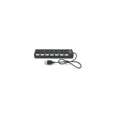 Концентратор Voltronic USB 2.0 to 7xUSB with switches black (YT-H7SHS-B)