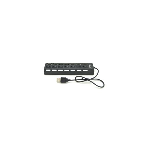 Концентратор Voltronic USB 2.0 to 7xUSB with switches black (YT-H7SHS-B)