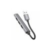 Концентратор HOCO USB to USB 3.0 + 3xUSB 2.0 metal gray (6931474765468) - Зображення 2