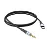 Кабель мультимедійний USB-C to 3.5mm M 1.0m silicone black HOCO (6931474769497) - Зображення 3