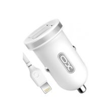 Зарядное устройство XO 2xUSB 2.1A + cable USB to Lightning white (TZ08-L-WH)