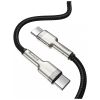 Дата кабель USB-C to USB-C 1.0m 100W metal black Baseus (CATJK-C01) - Зображення 1