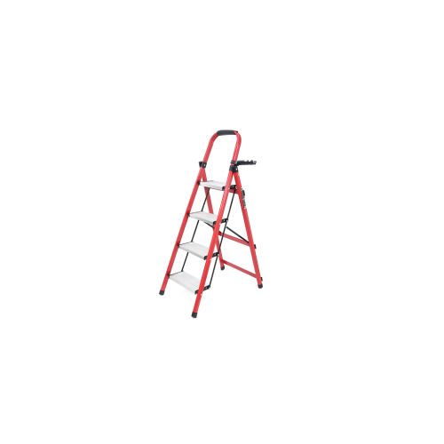Драбина Voltronic 85см, до 150кг, 4 сходинки з гумовими килимками, алюмінієвий сплав (YT43355)