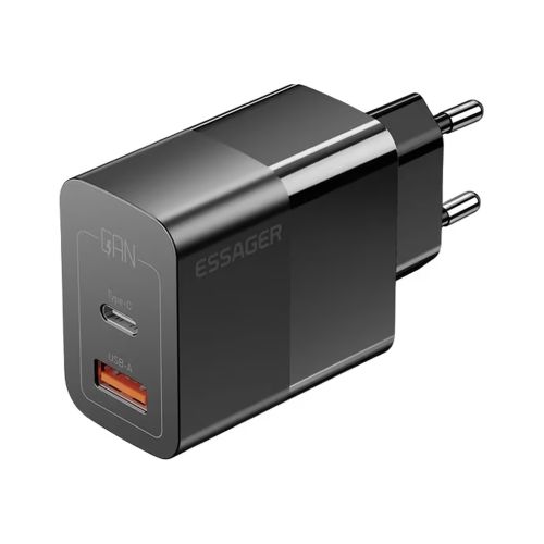 Зарядний пристрій 1xUSB-C + 1xUSB 33W Essager (ECTAC-PCB01-P)