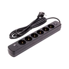 Сетевой фильтр питания PowerPlant 3м, 6 розеток, USB (YS-N6086/3c) (EX610662)