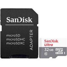 Карта пам'яті SANDISK 32GB microSD class 10 Ultra Light (SDSQUNR-032G-GN3MA)